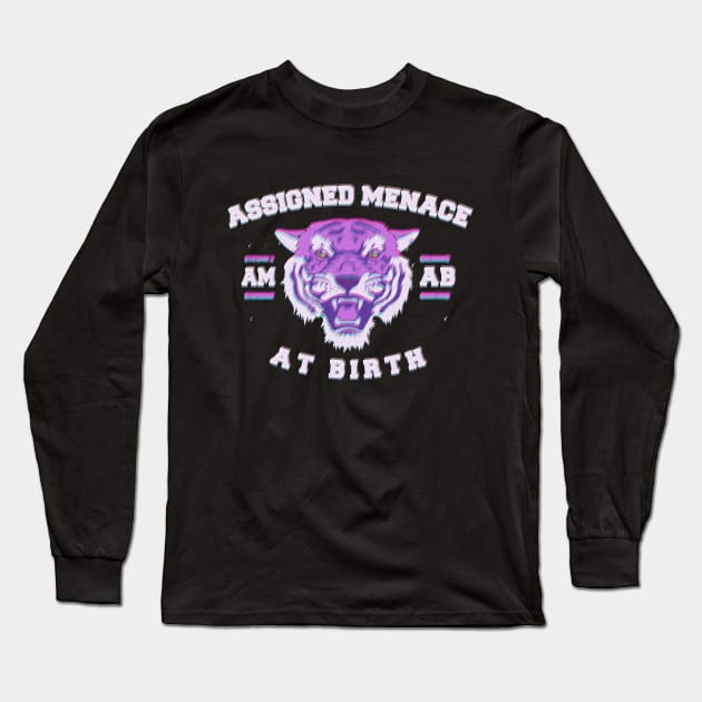 assigned menace at birth Long Sleeve T-Shirt by remerasnerds